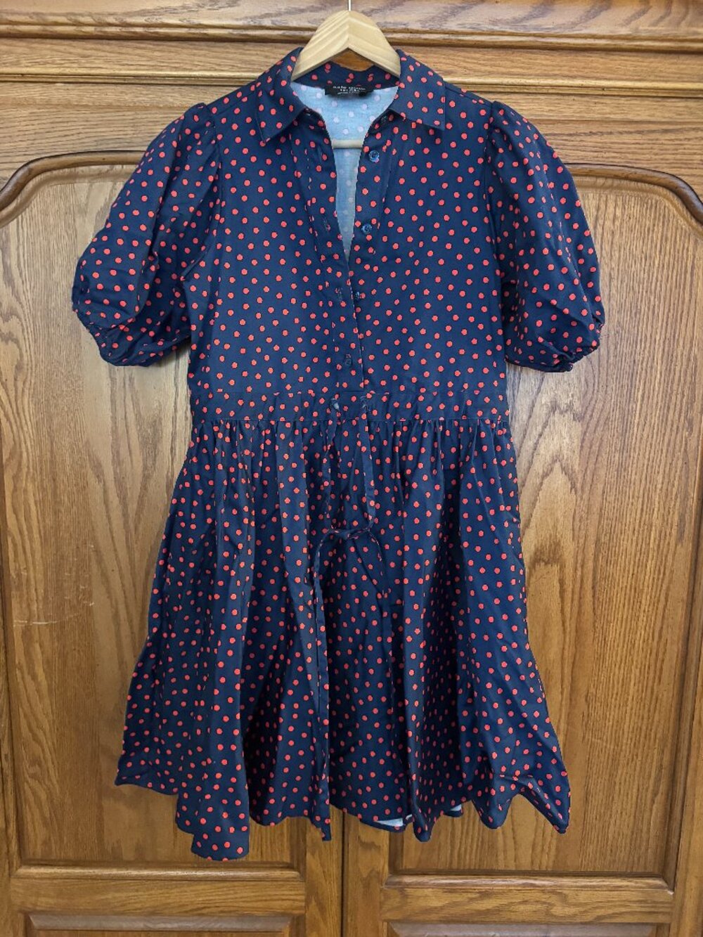 kate spade Navy Dress with Red Polka Dots